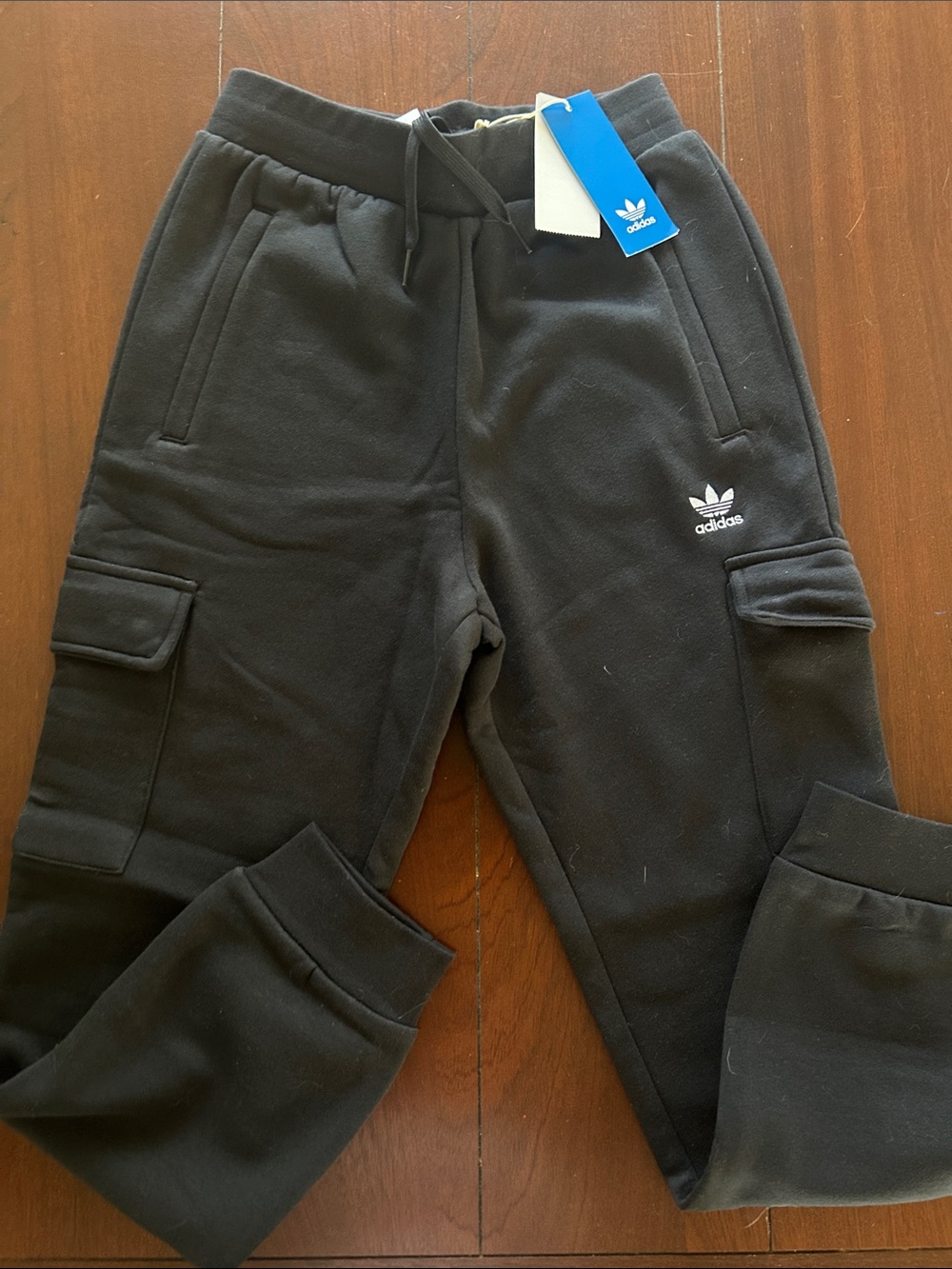 adidas Kids Black Cargo Sweat Joggers